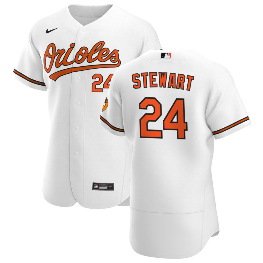 Baltimore Orioles #24 DJ Stewart Men Nike White Home 2020 Authentic Player MLB Jersey